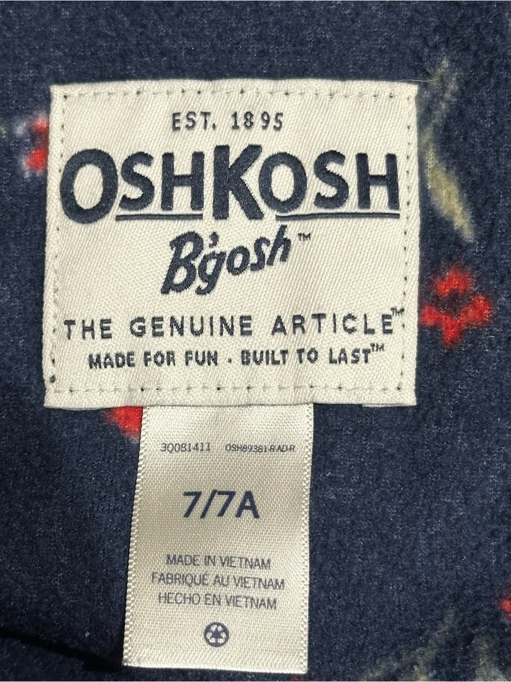 OshKosh B'gosh Navy Pullover with Red Floral Accents A6-047
